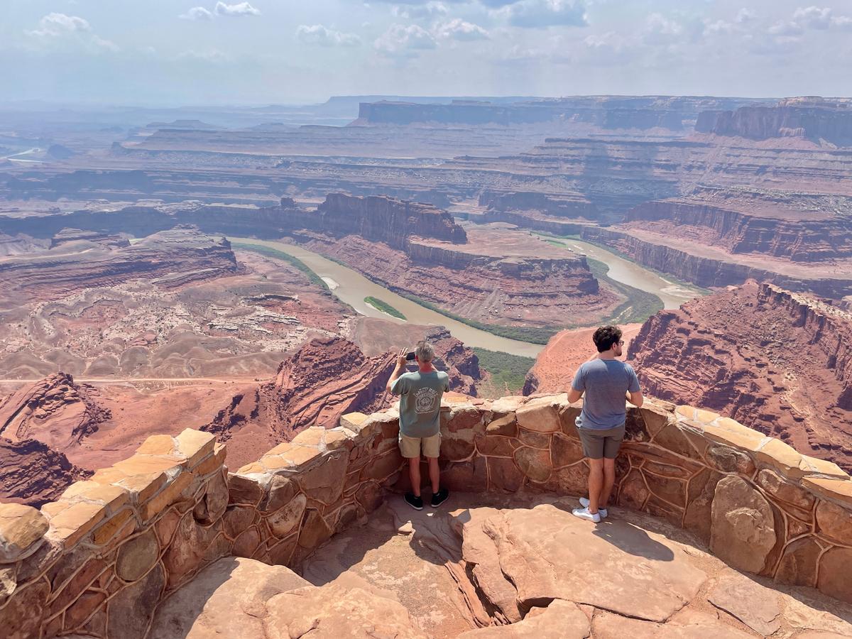 Taking in the view at Dead Horse Point State Park in Utah. (Janna Graber)