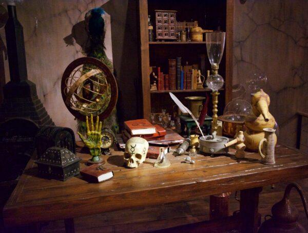 A recreation of an alchemist’s workshop from medieval Europe. (Courtesy of Karen Gough)
