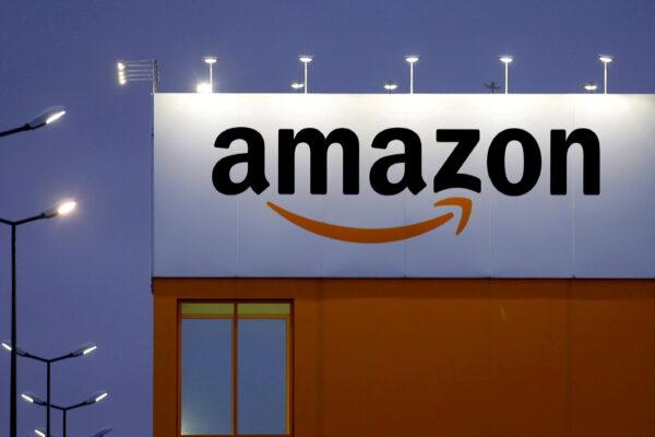 The logo of Amazon in Lauwin-Planque, northern France on Feb. 20, 2017. (Pascal Rossignol/Reuters)
