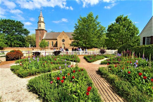  The Bruton Parish Church and gardens welcome visitors to Colonial Williamsburg, Va. (Courtesy of Colonial Williamsburg)