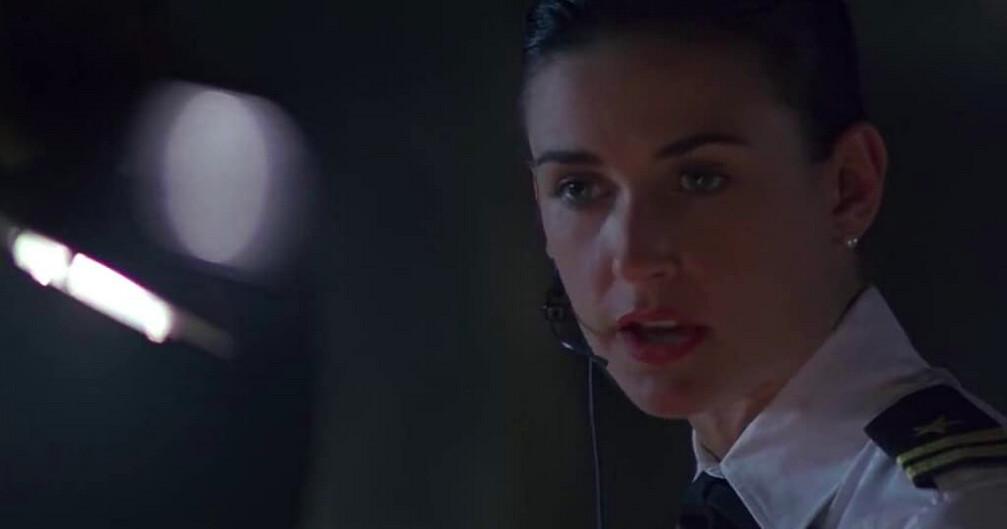 Topographical analyst Lt. Jordan O'Neil (Demi Moore), in "G.I. Jane." (Buena Vista Pictures)