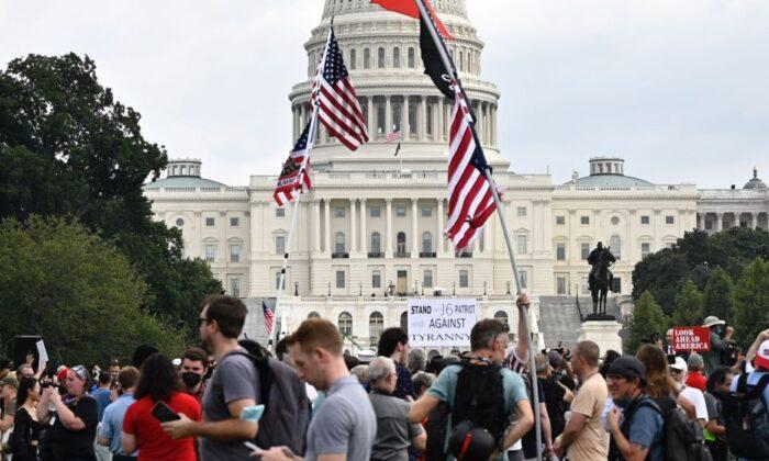Police, Media Appear to Outnumber ‘Justice for J6’ Protesters on Capitol Hill