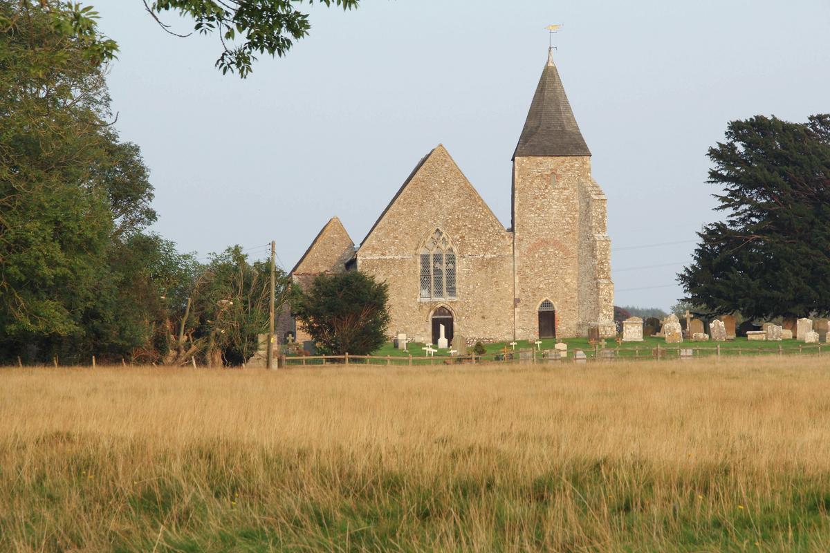 St. Clement’s Church in Old Romney was built by the Normans in the mid-12th century to replace an earlier Anglo-Saxon church. (Dennis Lennox)