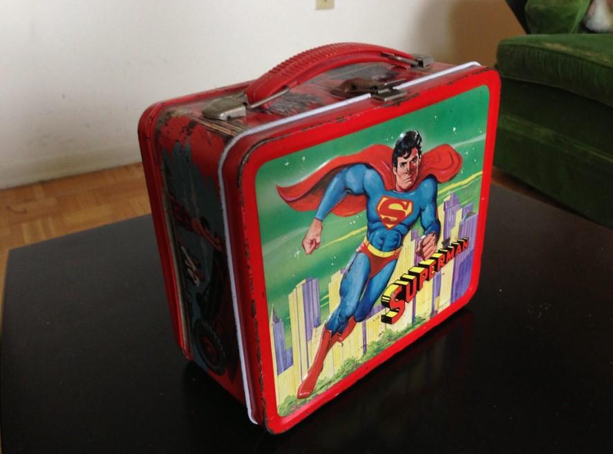 It’s a bird. It’s a plane. No, it’s Superman! At some point in my childhood lunch box memories, there was a red plaid one, but a Superman-themed one was a hit. (bunny hero/Flickr/<a href="https://creativecommons.org/licenses/by-sa/2.0/"><span class="cc-license-identifier">CC BY-SA 2.0</span></a>)