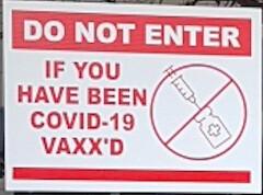 Australian Business Owner Sets up Sign Banning Vaccinated Customers