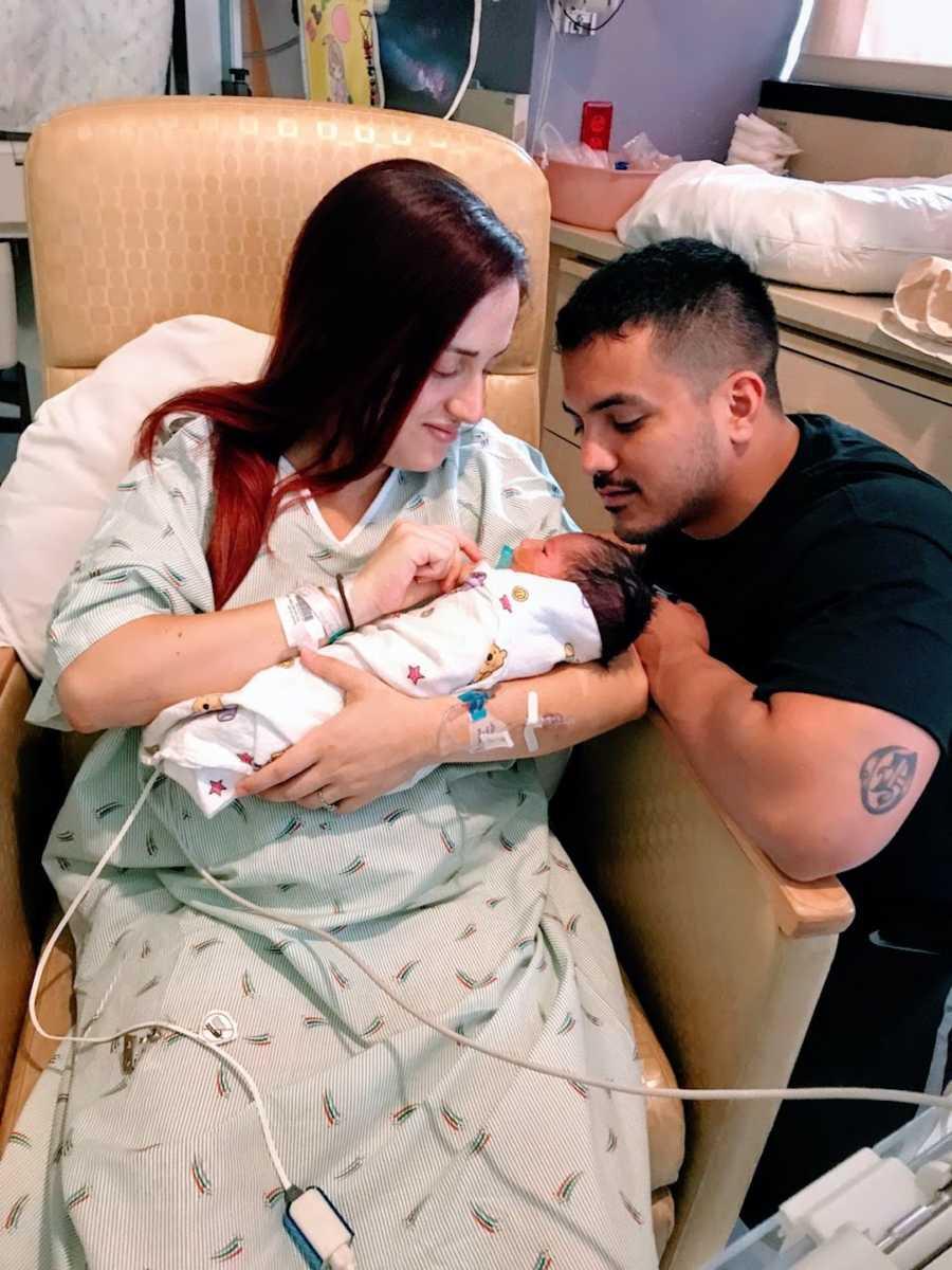 Eliza and Adrian with their newborn son, Tobias. (Courtesy of <a href="https://www.facebook.com/Tobiass-Journey-2637133076510838/">Eliza Moody</a>)
