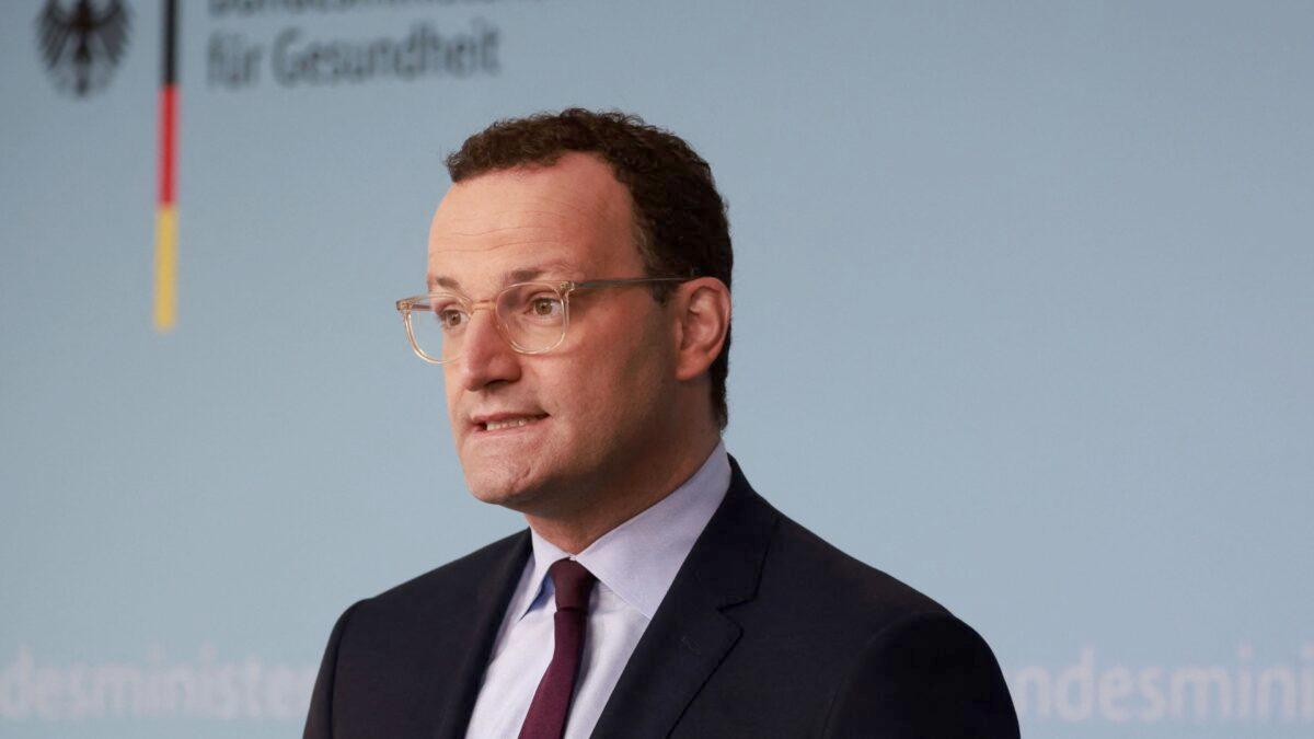 German Health Minister Jens Spahn gives a press statement in Berlin on Sept. 22, 2021. (Odd Andersen/AFP via Getty Images)