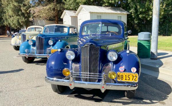 Antique cars are on display at Antique Autos in History Park in San Jose, Calif., on Sept. 19, 2021. (Ilene Eng/The Epoch Times)