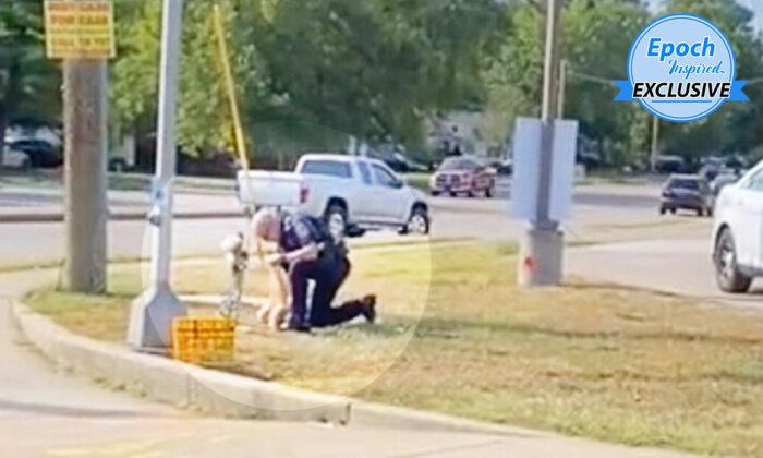 (VIDEO) Dad of 4 Spots Officer Clearing Trash at Crash Victim’s Roadside Memorial: ‘Good Guy’