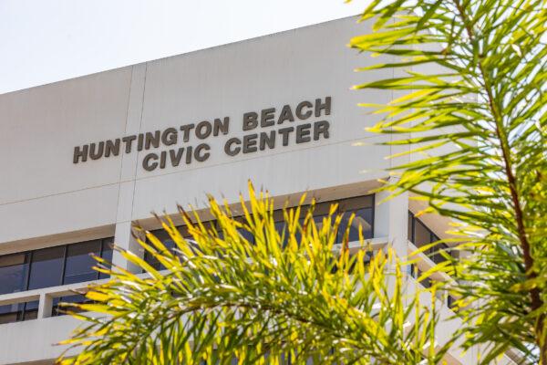 The Civic Center in Huntington Beach, Calif., on Sept. 29, 2020. (John Fredricks/The Epoch Times)