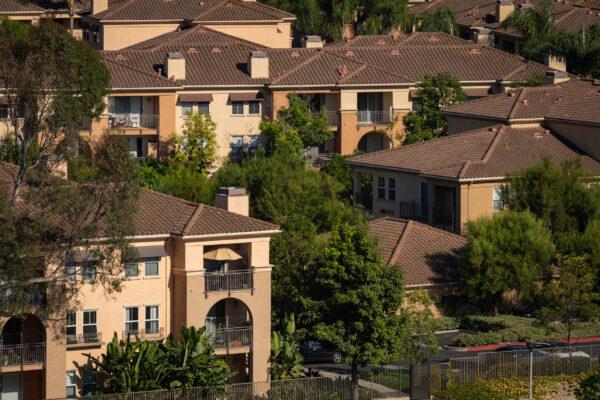 Houses in Irvine, Calif., on Aug. 14, 2020. (John Fredricks/The Epoch Times)