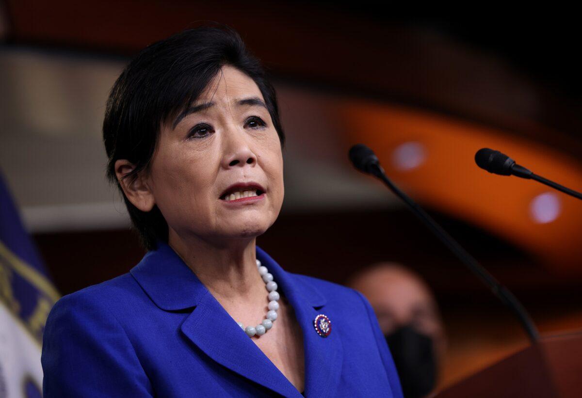 Rep. Judy Chu (D-Calif.) speaks in Washington in a file photograph. (Kevin Dietsch/Getty Images)