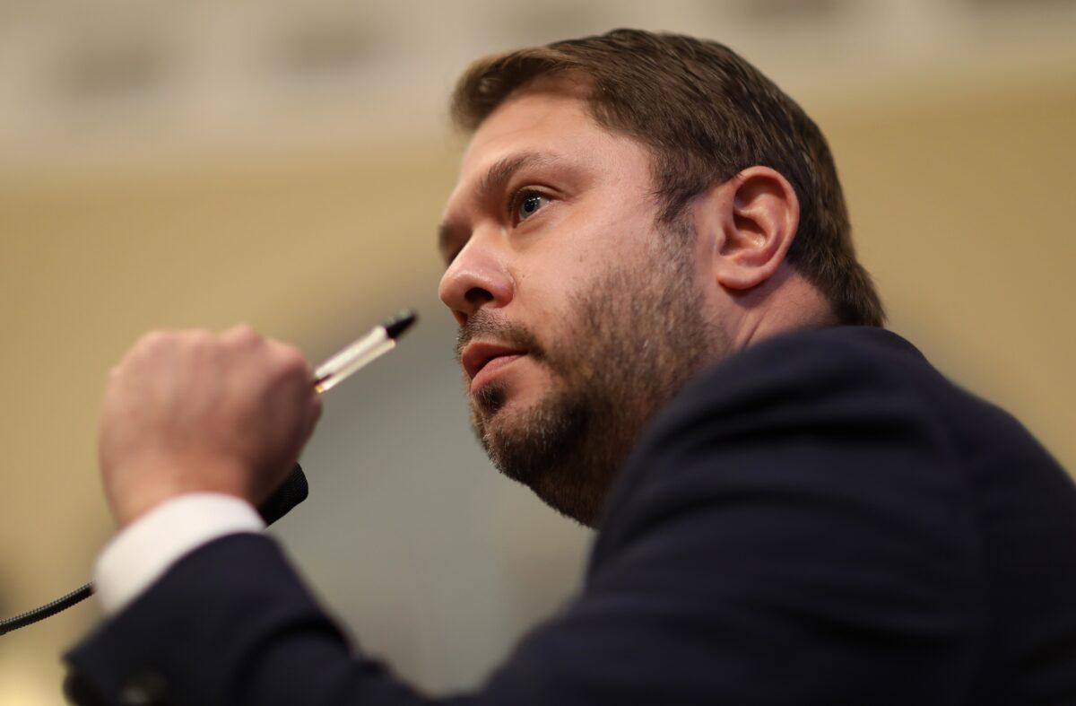 Rep. Ruben Gallego (D-Ariz.) in Washington in a file photograph. (Leah Millis/Pool/Getty Images)