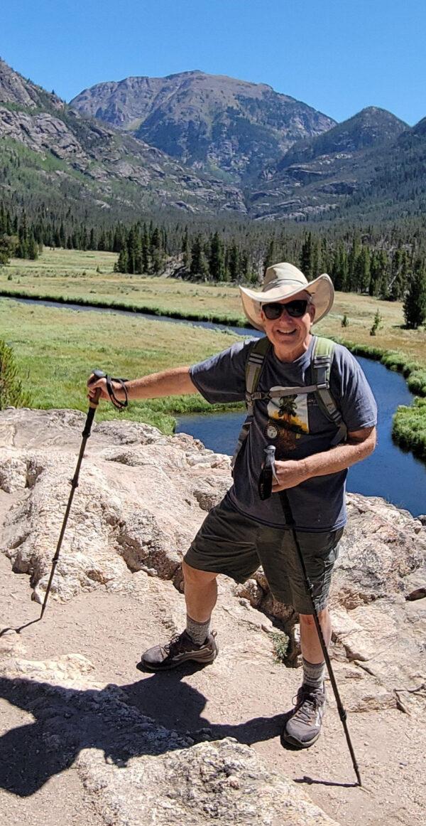 The author celebrates his 75th birthday with a hike in the Rocky Mountains near Grand Lake, Colo. (Jim Farber)