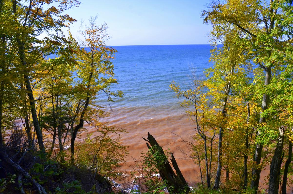 Lake Superior, the backdrop of a campsite in the Presque Isle campground within Porcupine Mountains Wilderness State Park. (Kevin Revolinski)