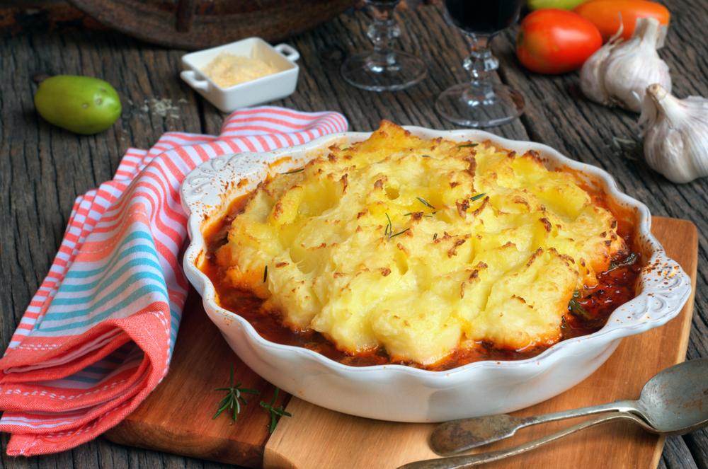Leftover mashed potatoes make a great topper for almost any casserole, such as shepherd's pie. (Elena Mayne/Shutterstock)