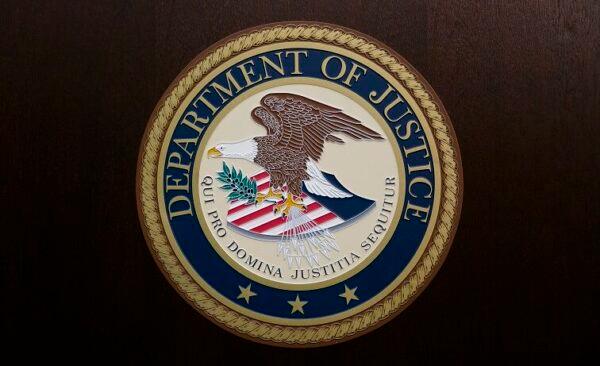 The Department of Justice seal. (Samira Bouaou/The Epoch Times)