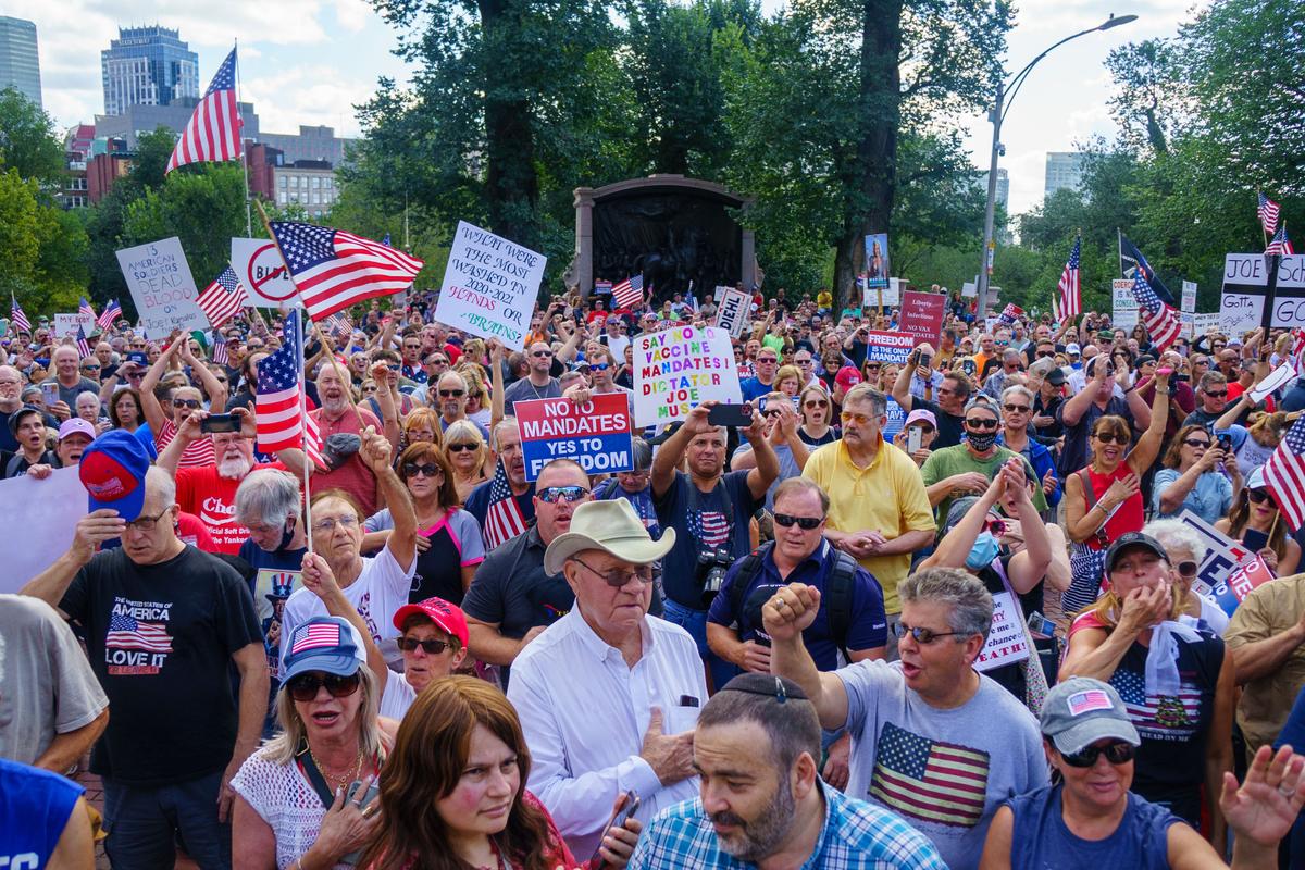 Boston Rally Protests Against Vaccine Mandate