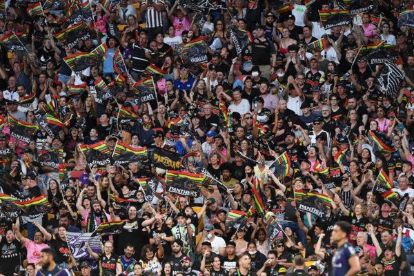 The NRL Grand Final Qualifier match between the Melbourne Storm and the Penrith Panthers at Suncorp Stadium in Brisbane, Australia on Sept. 25, 2021. (Bradley Kanaris/Getty Images)