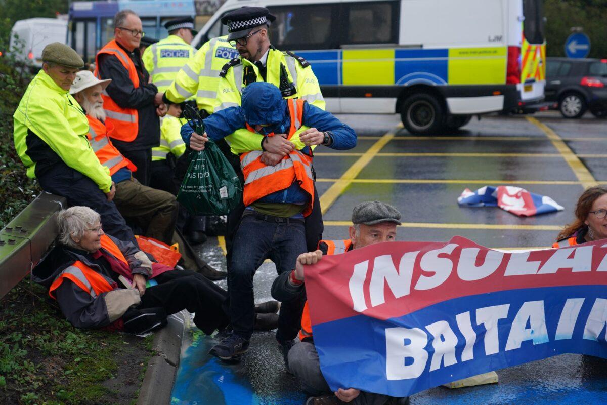 Insulate Britain has blocked the M25 on several occasions. (Steve Parsons/PA)