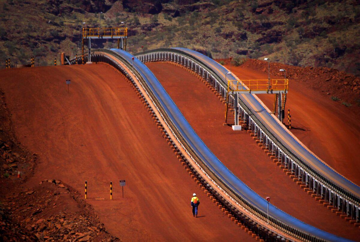 In 2020, more than 60 percent of China's iron ore imports came from Australia. This picture shows Fortescue Solomon iron ore mine located in the Valley of the Kings in the Pilbara region of Western Australia. (David Gray/Reuters)