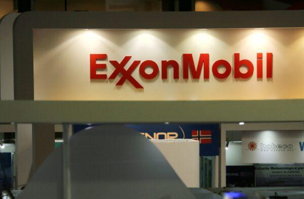 A logo of the Exxon Mobil Corp is seen at the Rio Oil and Gas Expo and Conference in Rio de Janeiro, Brazil, on Sept., 24, 2018. (Sergio Moraes/Reuters)