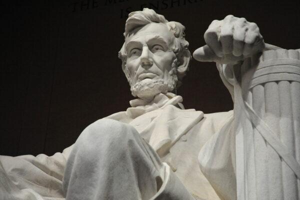 The statue of the 16th President of the United States, Abraham Lincoln, is seen inside the Lincoln Memorial in Washington on Feb. 12, 2009. (Karen Bleier/AFP via Getty Images)
