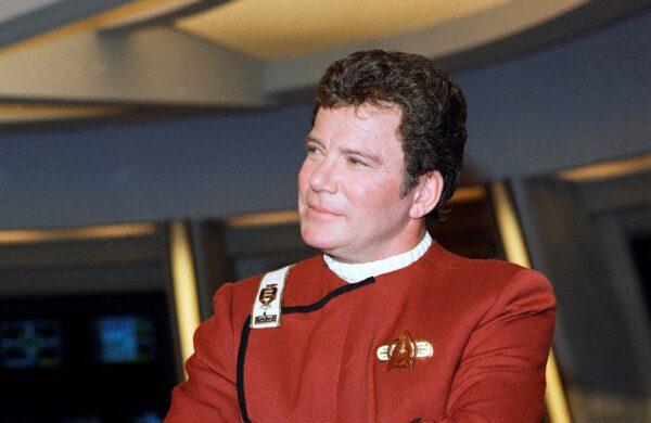 William Shatner, who portrays Capt. James T. Kirk, attends a photo opportunity for the film "Star Trek V: The Final Frontier", in this 1988 file photo. (Bob Galbraith/AP Photo)