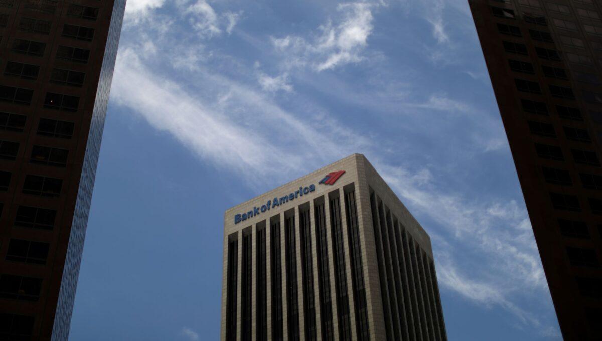A Bank of America building is seen in Los Angeles, Calif., on May 6, 2019. (Lucy Nicholson/Reuters)