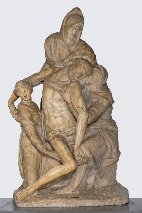 Before restoration: "The Deposition," also known as the "Bandini Pietà," by Michelangelo. Museo dell’Opera del Duomo, Florence, Italy. (Alena Fialova/Courtesy of Opera di Santa Maria del Fiore)