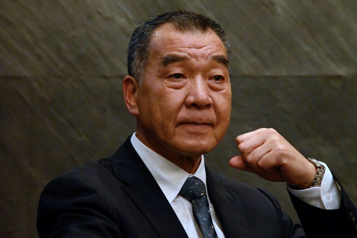 Chiu Kuo-cheng, Taiwan's defense minister, at a news conference in Taipei, Taiwan, on Aug. 2, 2019. (Sam Yeh/AFP via Getty Images)