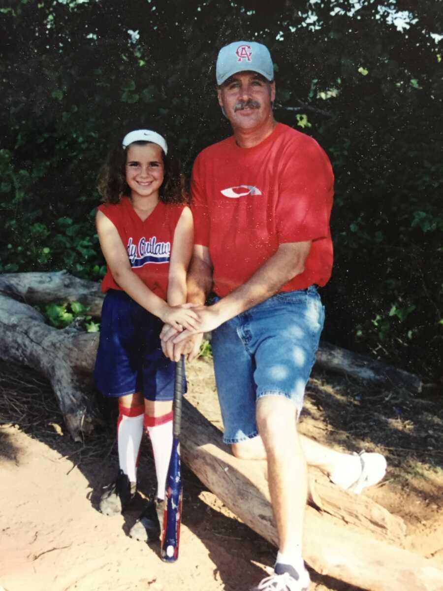Megan with her dad when she was young. (Courtesy of <a href="https://www.facebook.com/megan.roy.52">Megan Roy</a>)