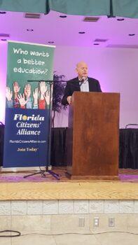 Keith Flaugh speaks at Florida Citizens Alliance Gala in Feb. 2020. (Photo courtesy of Keith Flaugh)