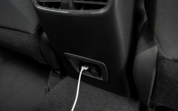USB ports for charging personal devices. (Courtesy of Toyota)