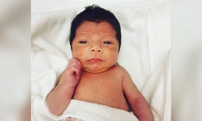 Adorable Baby Boy Born With a Head Full of Stunning Dark Hair Loves a Daily Blow-Dry