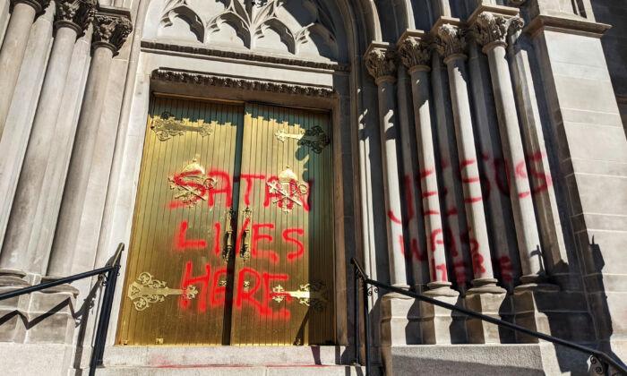 Police Hunt Woman in Paint Attack on Catholic Cathedral in Denver
