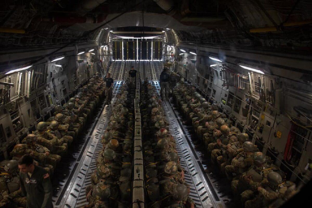 Trainees prepare for their qualifying jumps during Jump Week at U.S. Army Airborne School, Fort Benning, Ga. (U.S. Army)