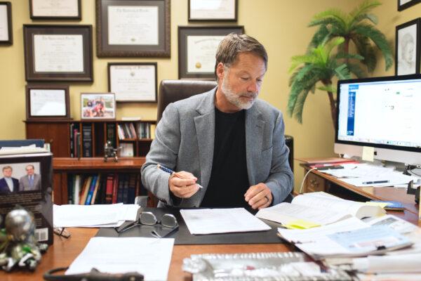 Florida attorney Jeff Childers in his Gainesville office on Oct. 12, 2021. (Amber Dorn/The Epoch Times)