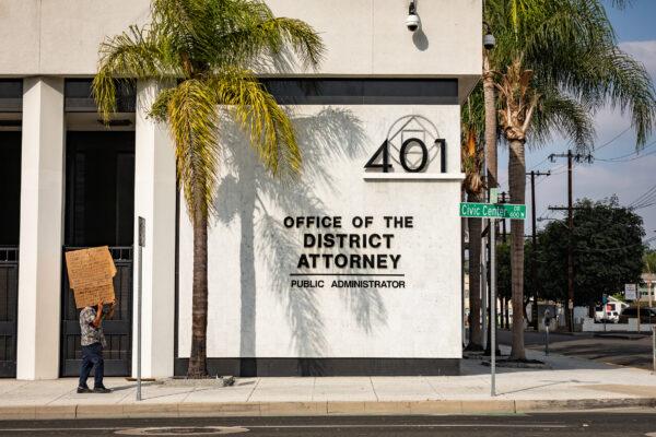 Orange County District Attorney's Office, Santa Ana, Calif., on Oct. 22, 2020. (John Fredricks/The Epoch Times)