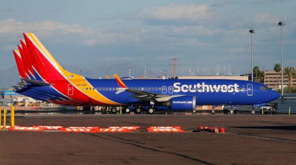 A group of Southwest Airlines aircraft sit on the tarmac at Phoenix Sky Harbor International Airport in Phoenix, Arizona. (Ralph Freso/Getty Images)