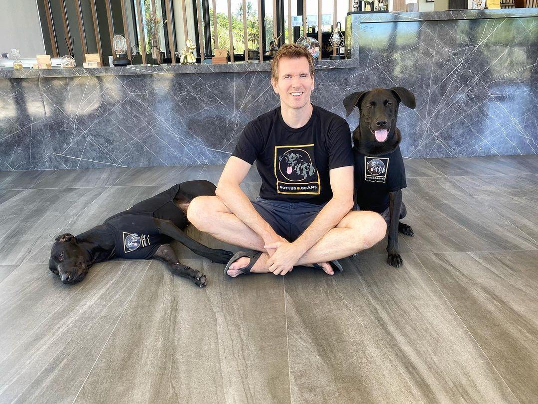 Steve with both Buster and Beans. (Courtesy of <a href="https://www.instagram.com/busterandbeans/">Steve Mckay</a> and <a href="https://www.facebook.com/busterandhisfamily">Buster and Beans</a>)