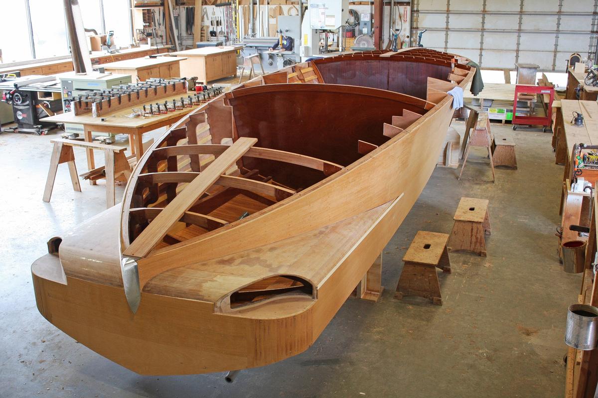 The art of building plank-on-frame boats is still very much alive. (Courtesy of Van Dam Boats)