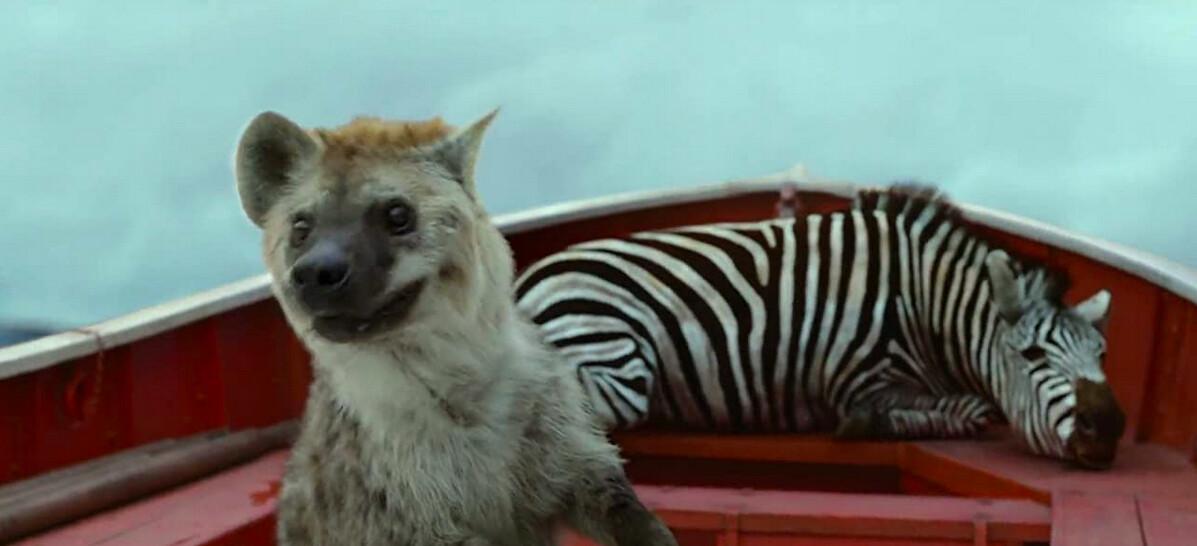 The hyena that ate the zebra that later got eaten by Richard Parker the tiger in “Life of Pi.” (Rhythm & Hues/ Twentieth Century Fox Film Corporation)