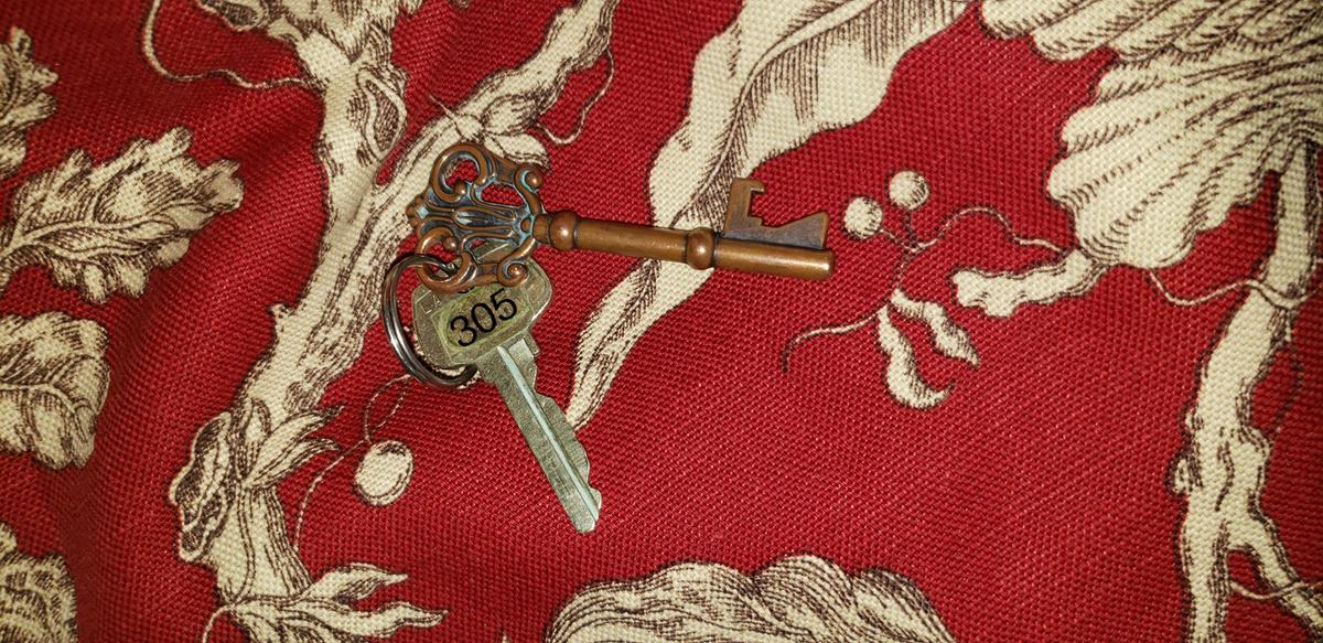 Adding to the historical ambiance of the General Francis Marion Hotel, your room key includes the original key. (Anita L. Sherman)