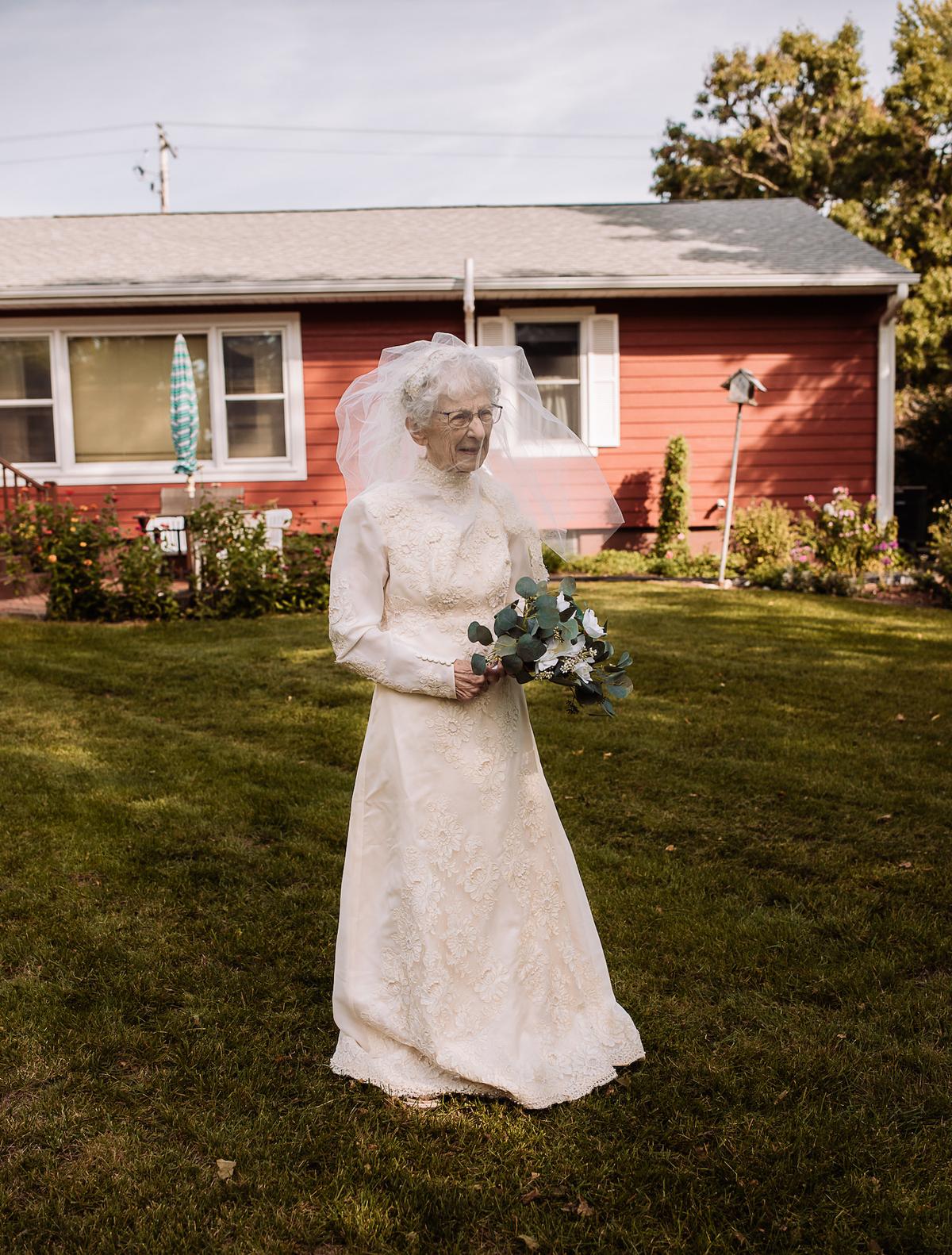 Frankie in her wedding gown. (Courtesy of <a href="http://www.stcroixhospice.com/">St. Croix Hospice</a>)