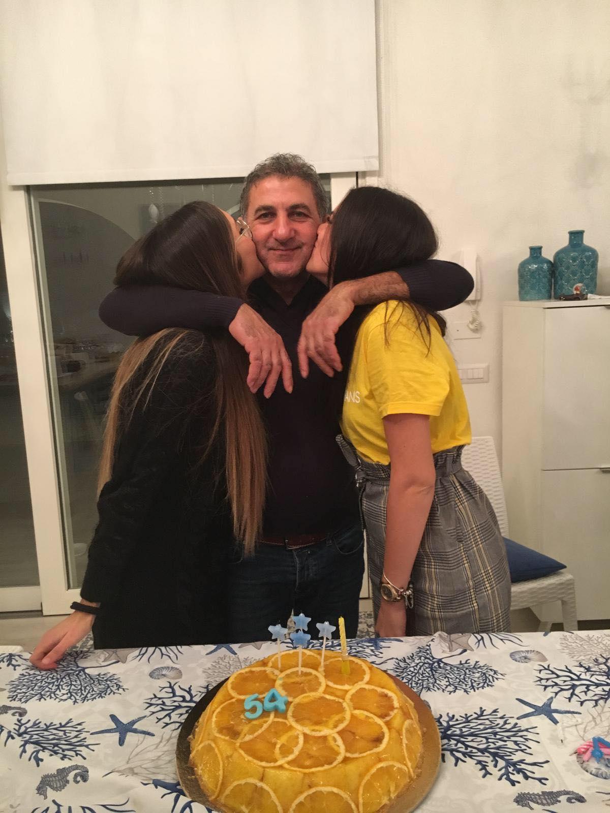 Caterina (L) and Melissa with Caterina's dad. (Courtesy of Caterina Alagna)