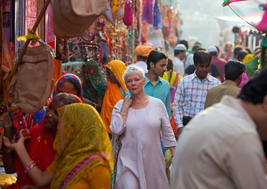 Evelyn Greenslade (Judy Dench) walks through an Indian market in "The Best Exotic Marigold Hotel." (Fox Searchlight Pictures)