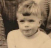 David was abandoned in a shopping bag in a front seat of a car in January 1962. (Courtesy of Helen Ward)
