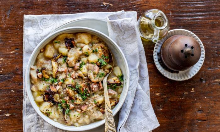 Tuscan Potato, Porcini, and Chestnut Soup