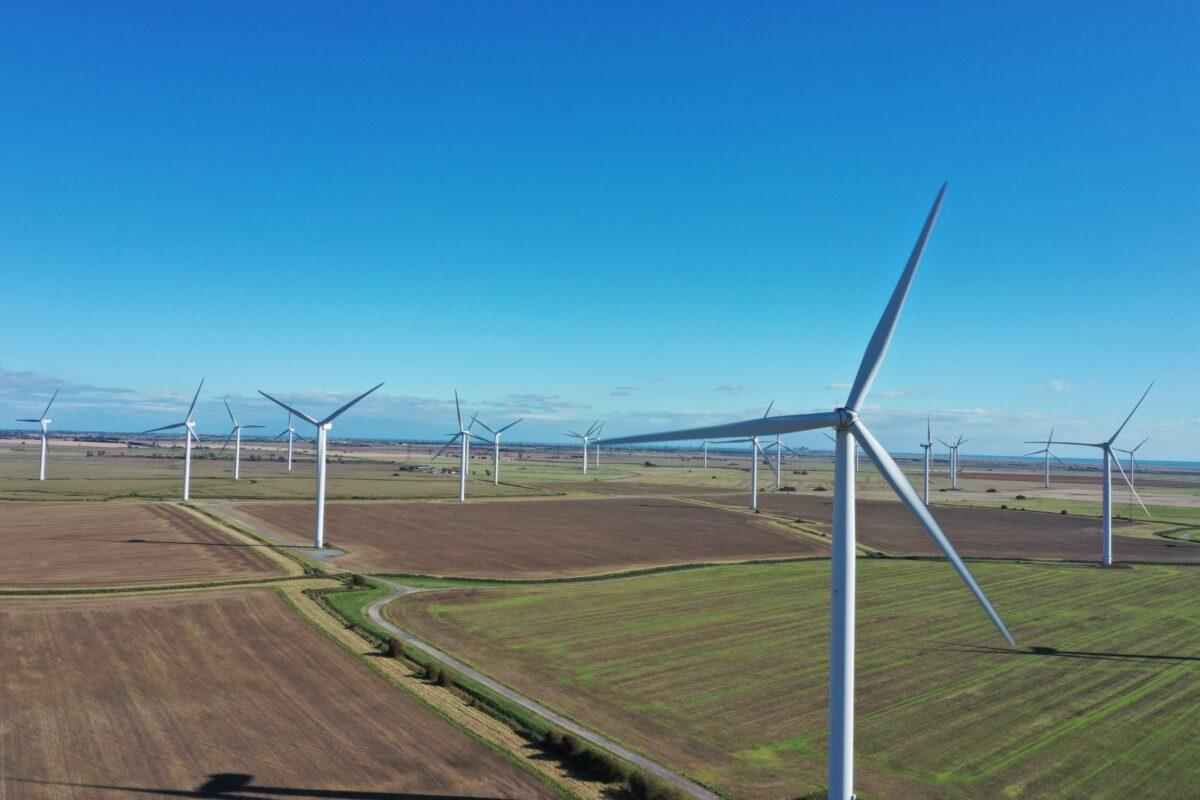 Little Cheyne Court Wind Farm near Lydd, Kent, England, on Oct. 6, 2021. (Tom Leese/PA)